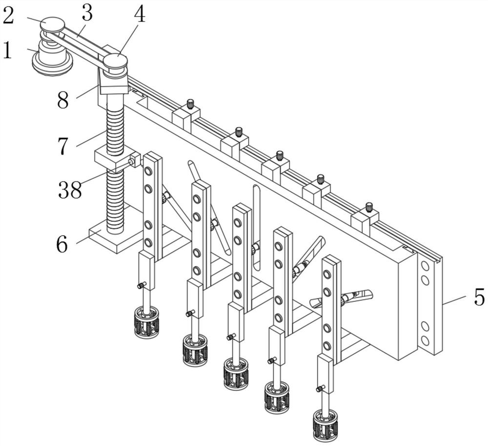 Control and adjustment mechanism for separation distance of separation device