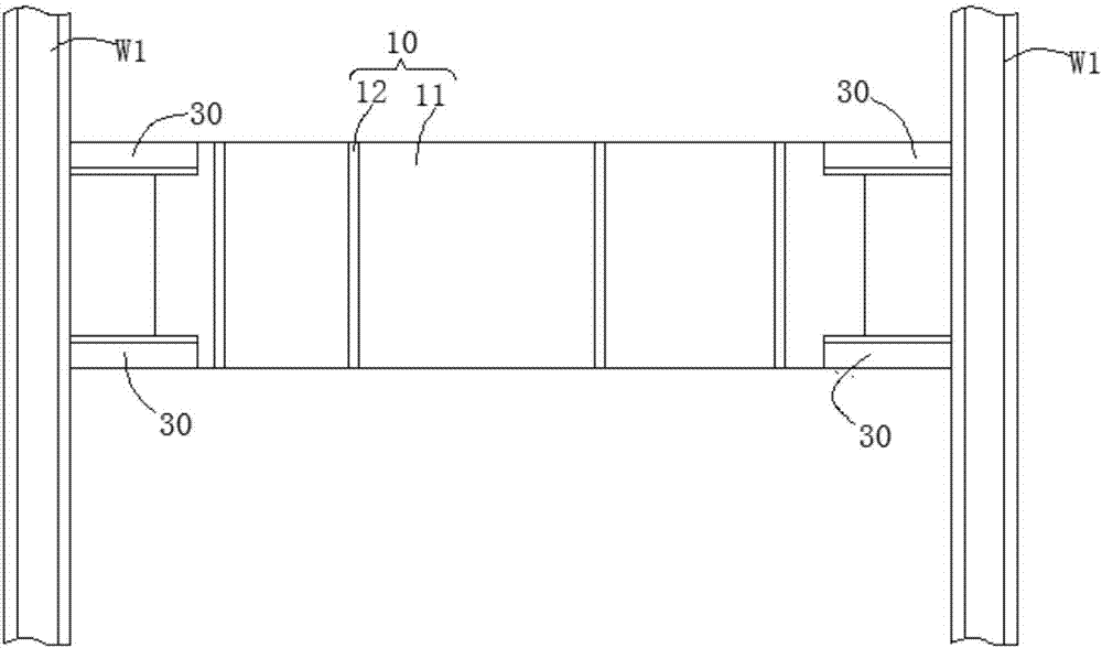 Framed-tube structure suspended coupling beam structure and coupling beam construction method