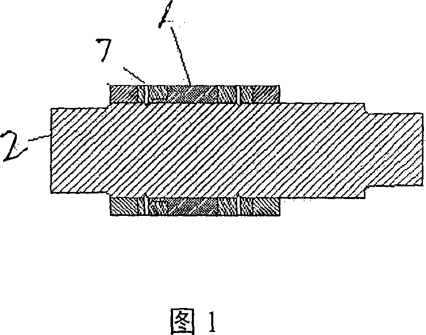 Composite roller of high-performance binded hard alloy