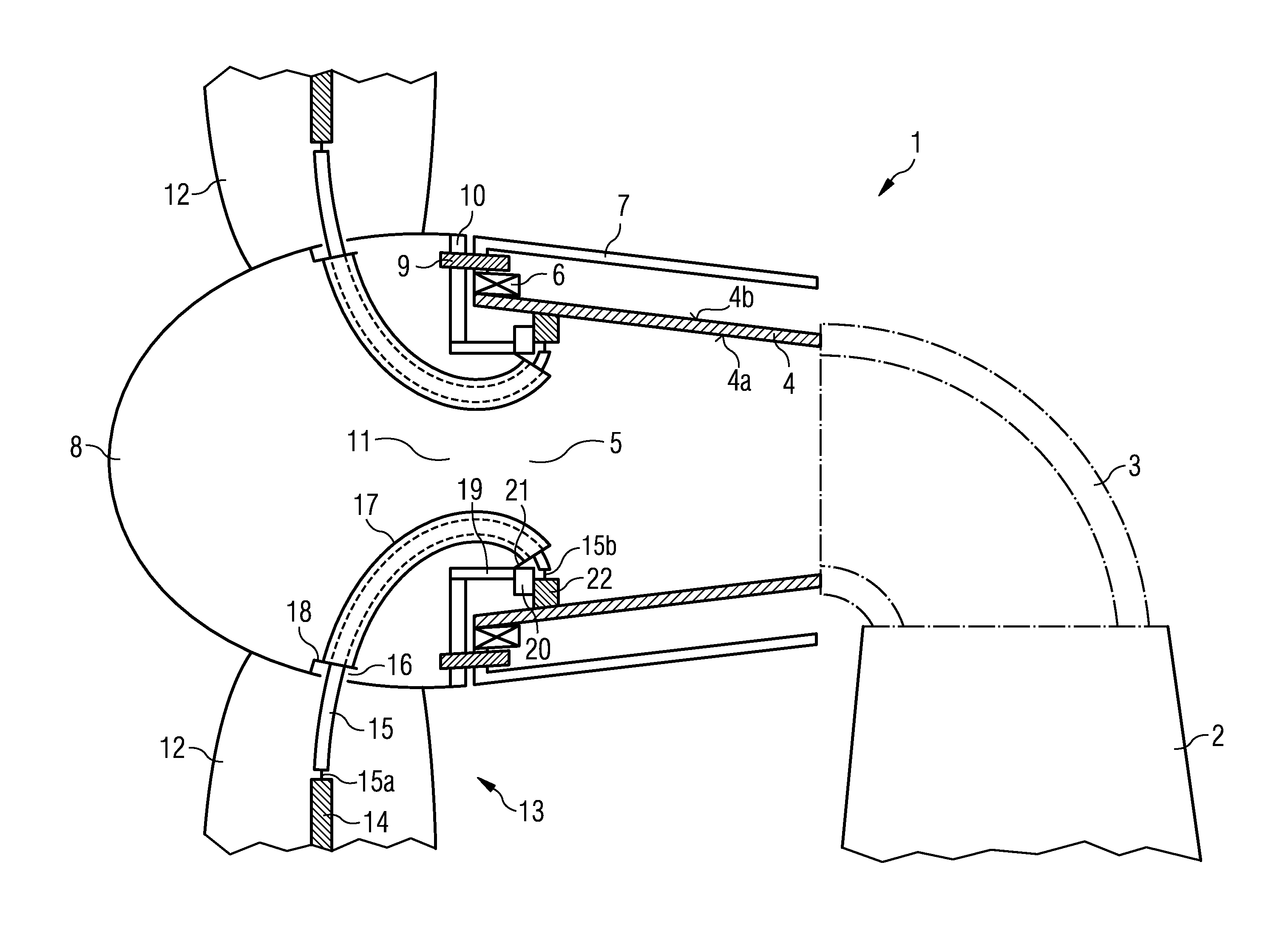 Lightning protection system for a wind turbine and wind turbine with a lightning protection system