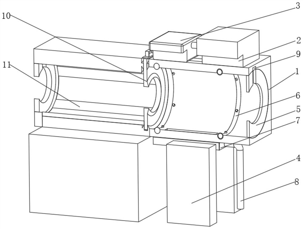 Continuous heating furnace for oil pipe surface treatment