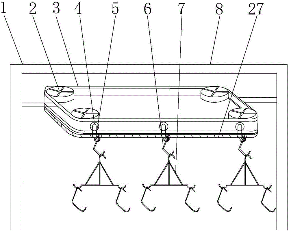 Automatic paint spraying device