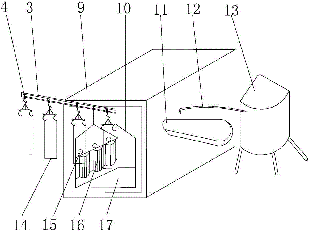 Automatic paint spraying device