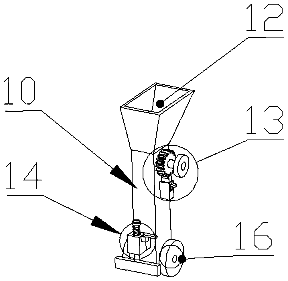 Feed quantitative adding device for poultry feeding