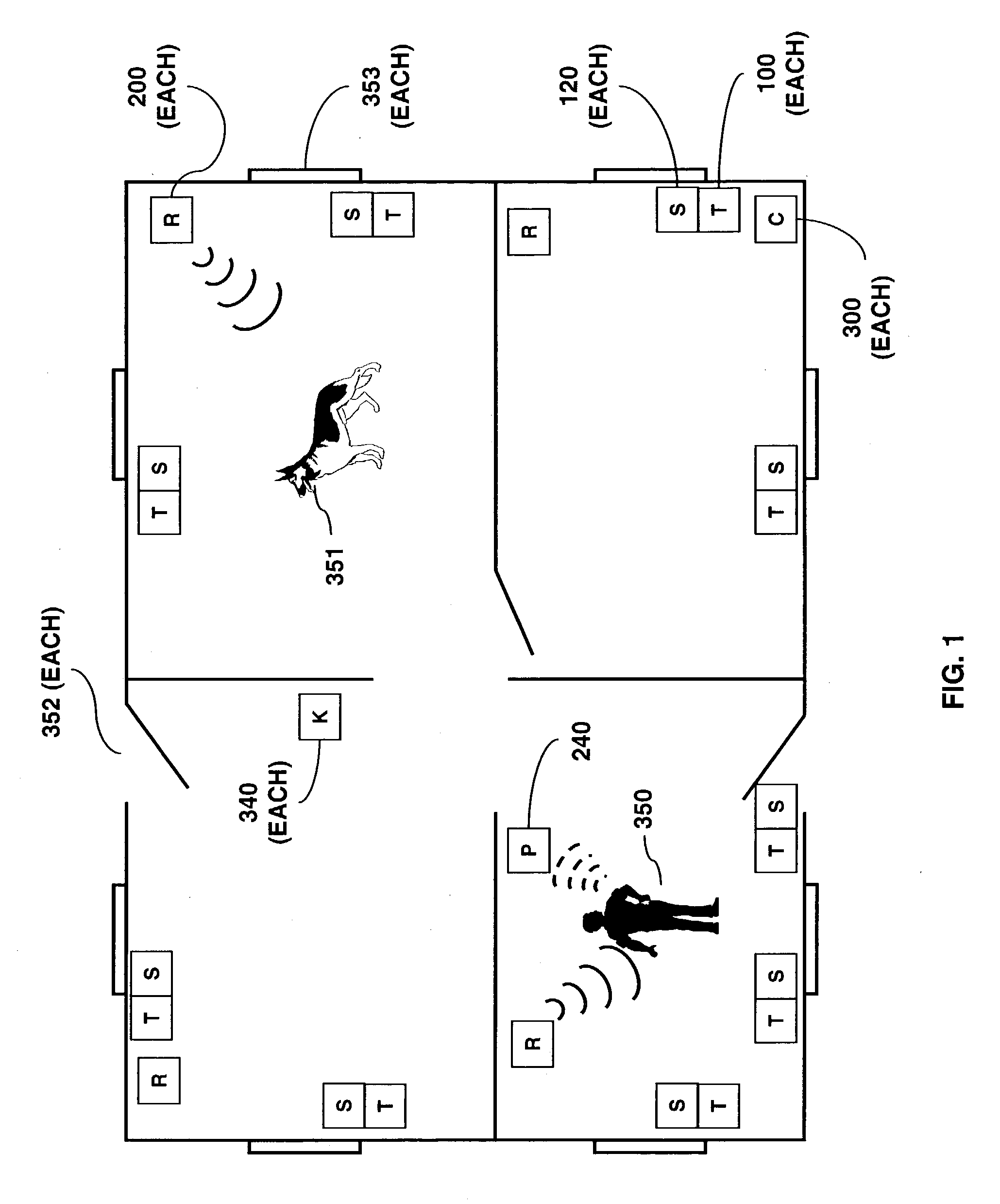 RFID transponder for a security system