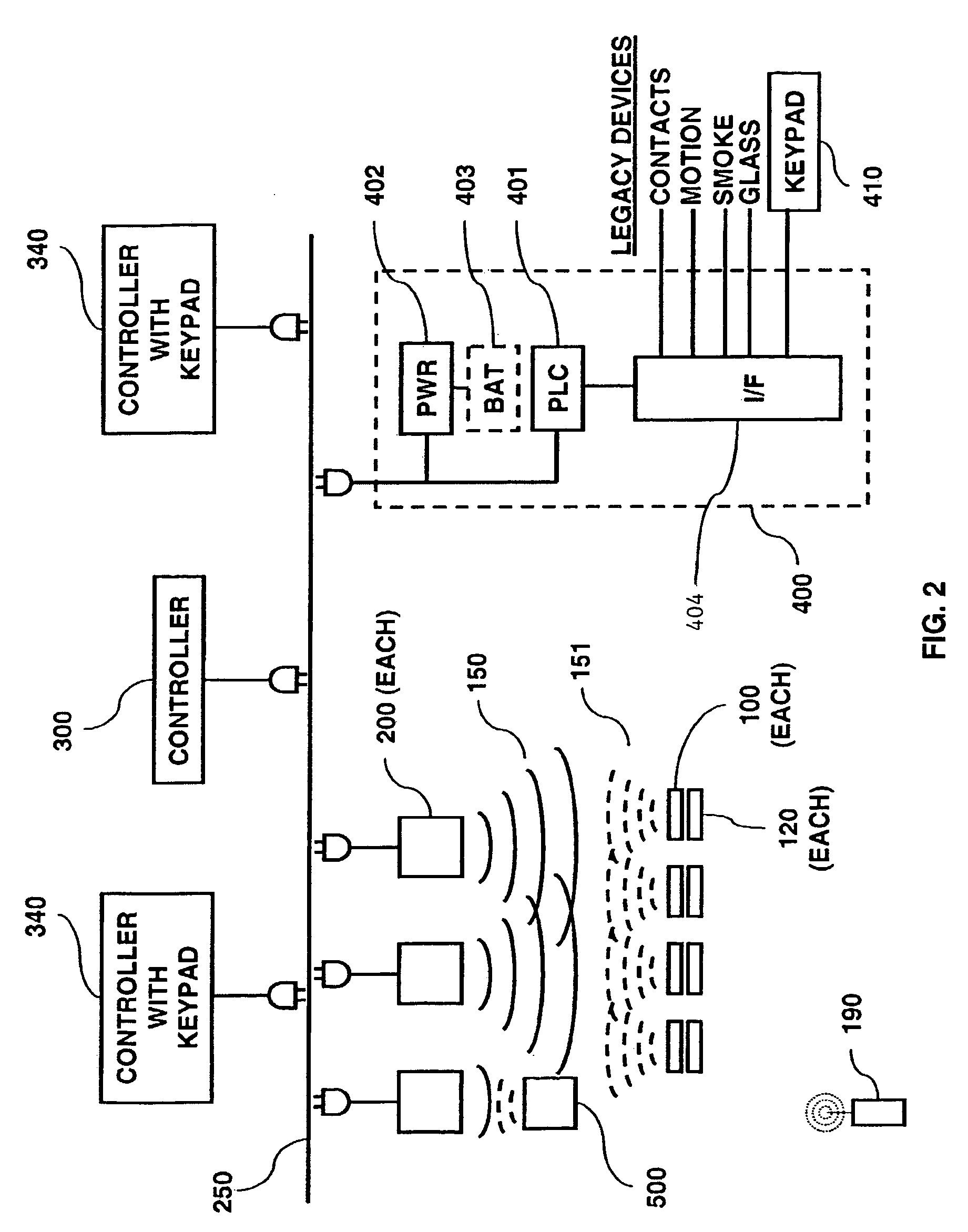 RFID transponder for a security system