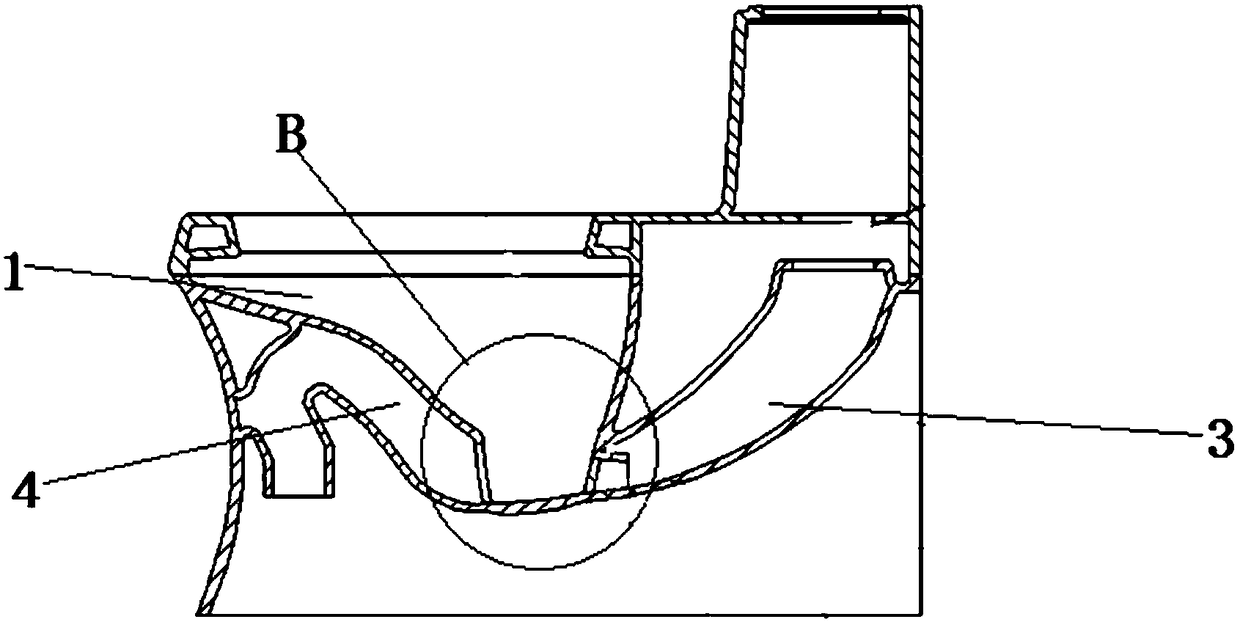 Water spraying structure for water closet, and water closet