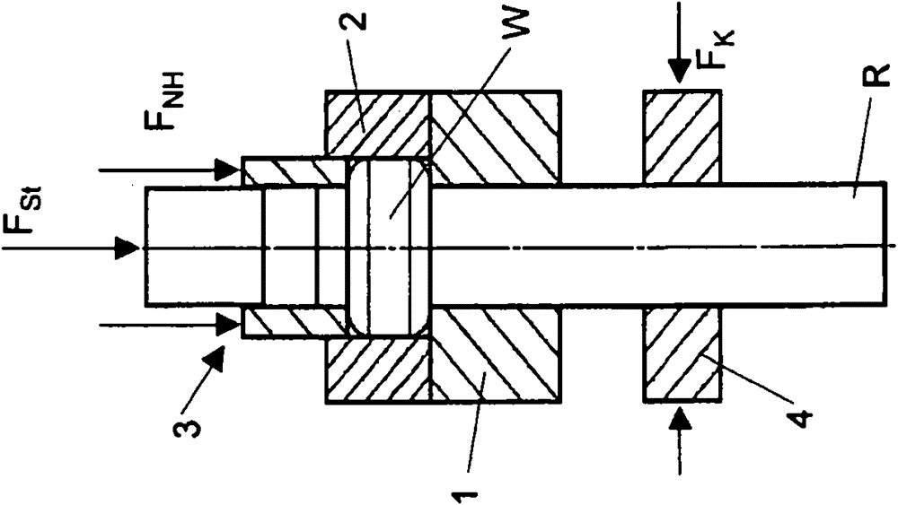 Method for producing a molded part provided with a through hole