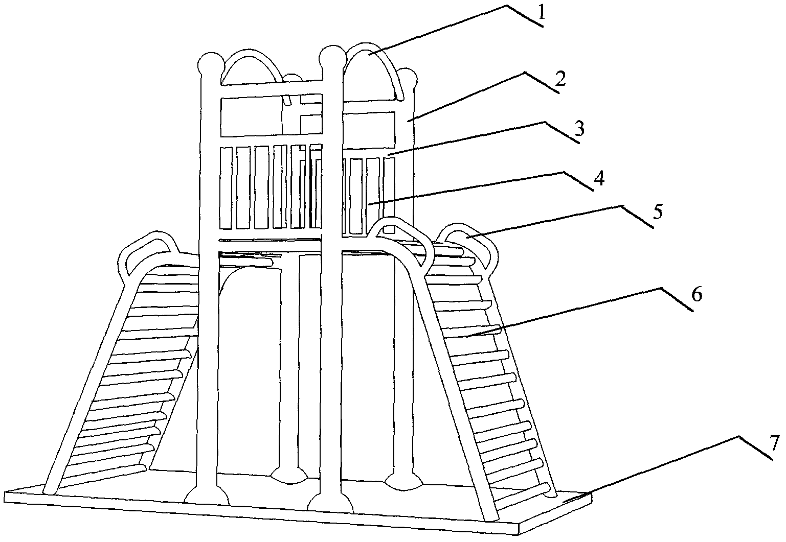 Up-down climbing ladder