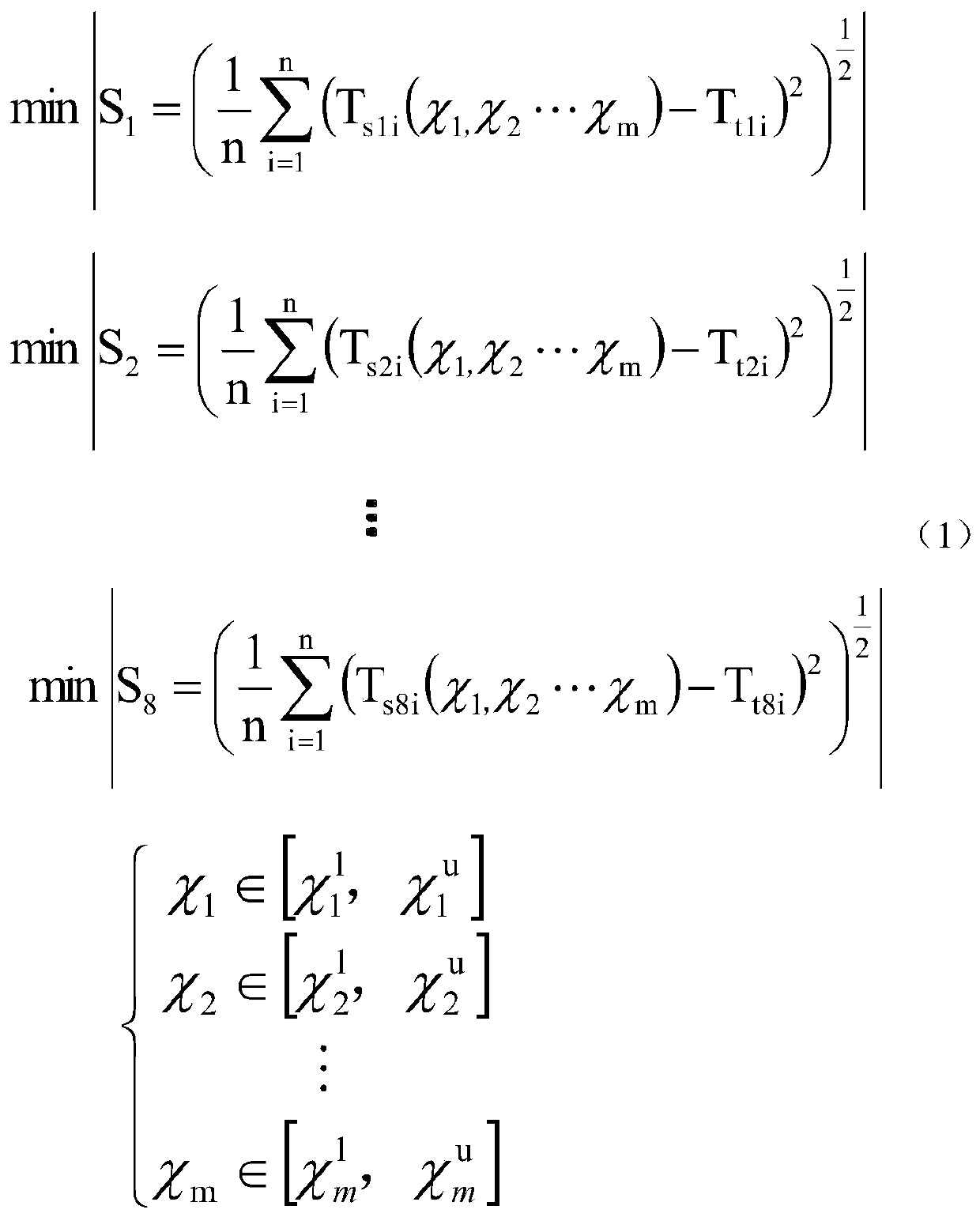 Reflow welding process simulation model correction method based on measured temperature data