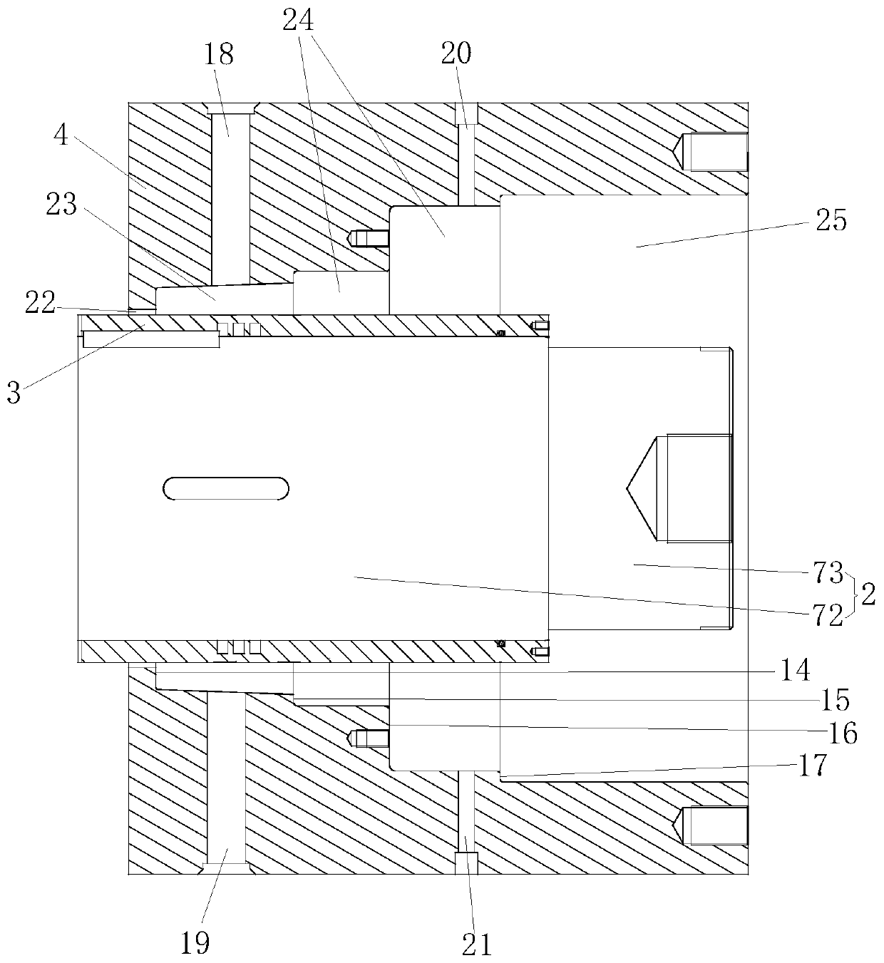 Shaft sealing device for horizontal reactor and horizontal reactor