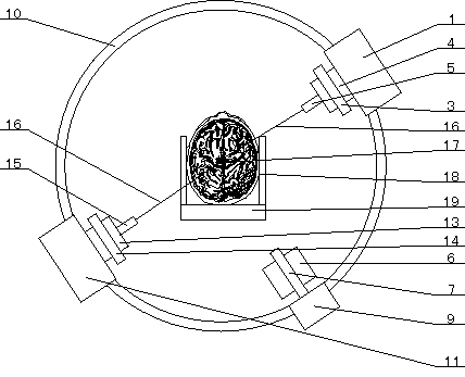 A dual-nuclear radioactive source focusing device for treatment