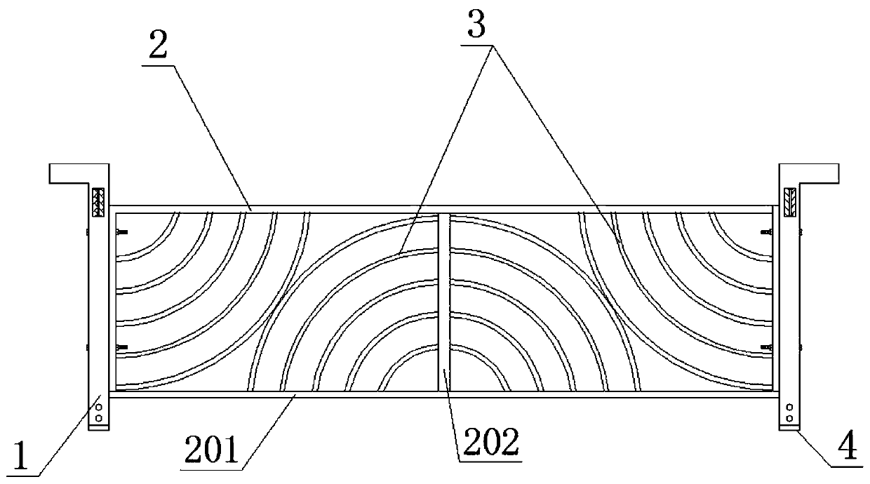 Hollowed-out phoenix tree leaf flower box connection combined guardrail