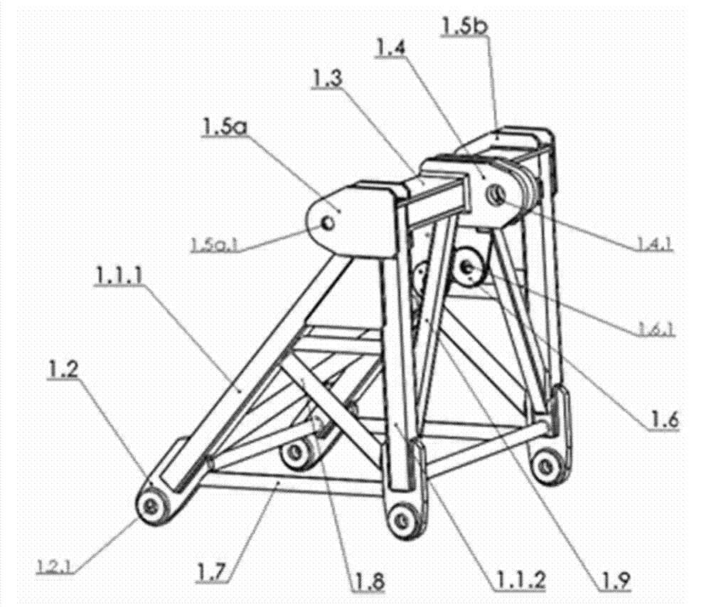 Hinge assembly of flat-top tower crane