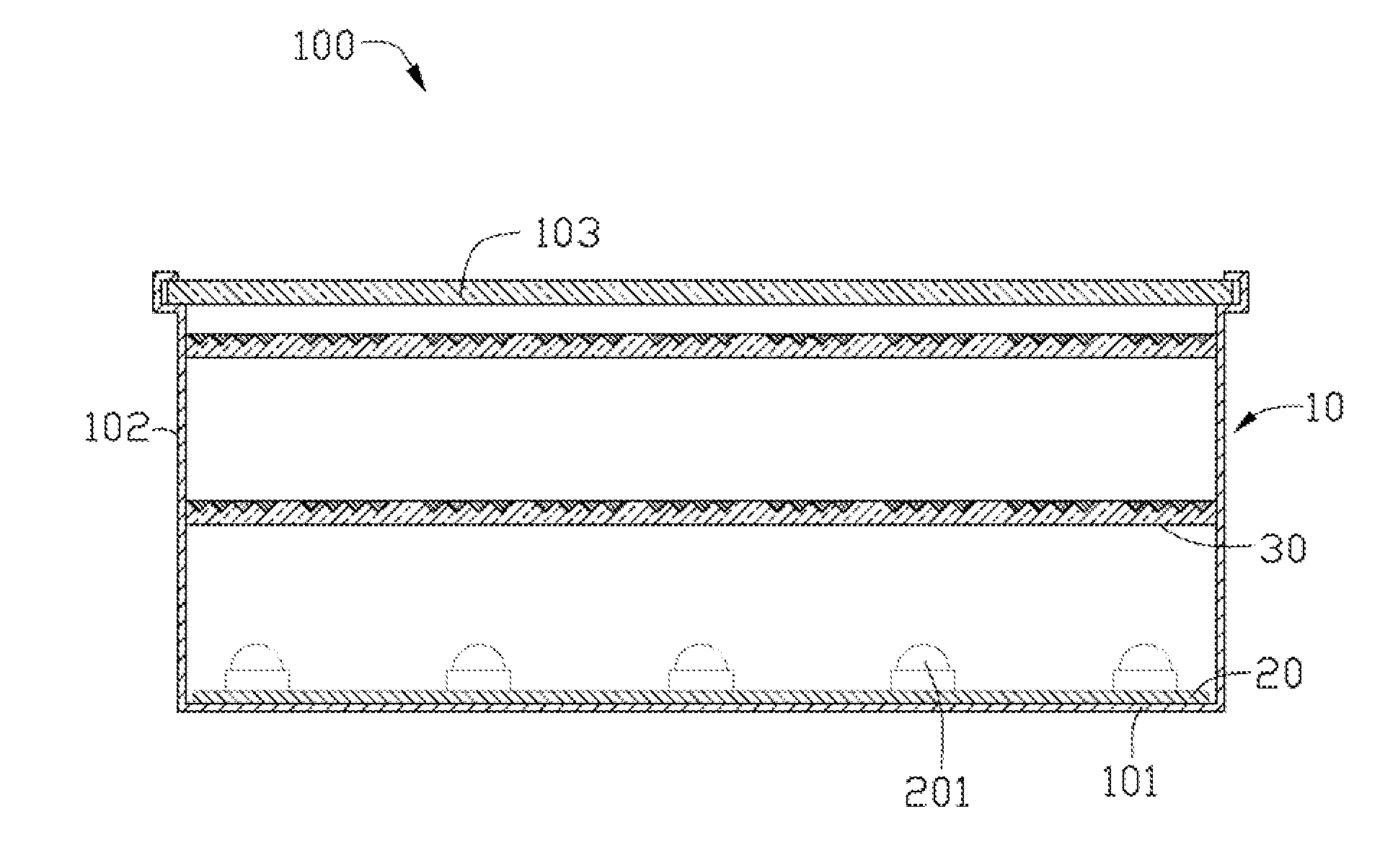 LED illuminating device with prism sheet