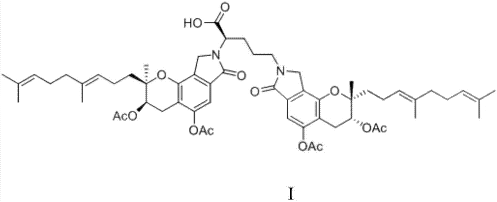 Pyranoindole acetylation derivative, and preparation method and application thereof