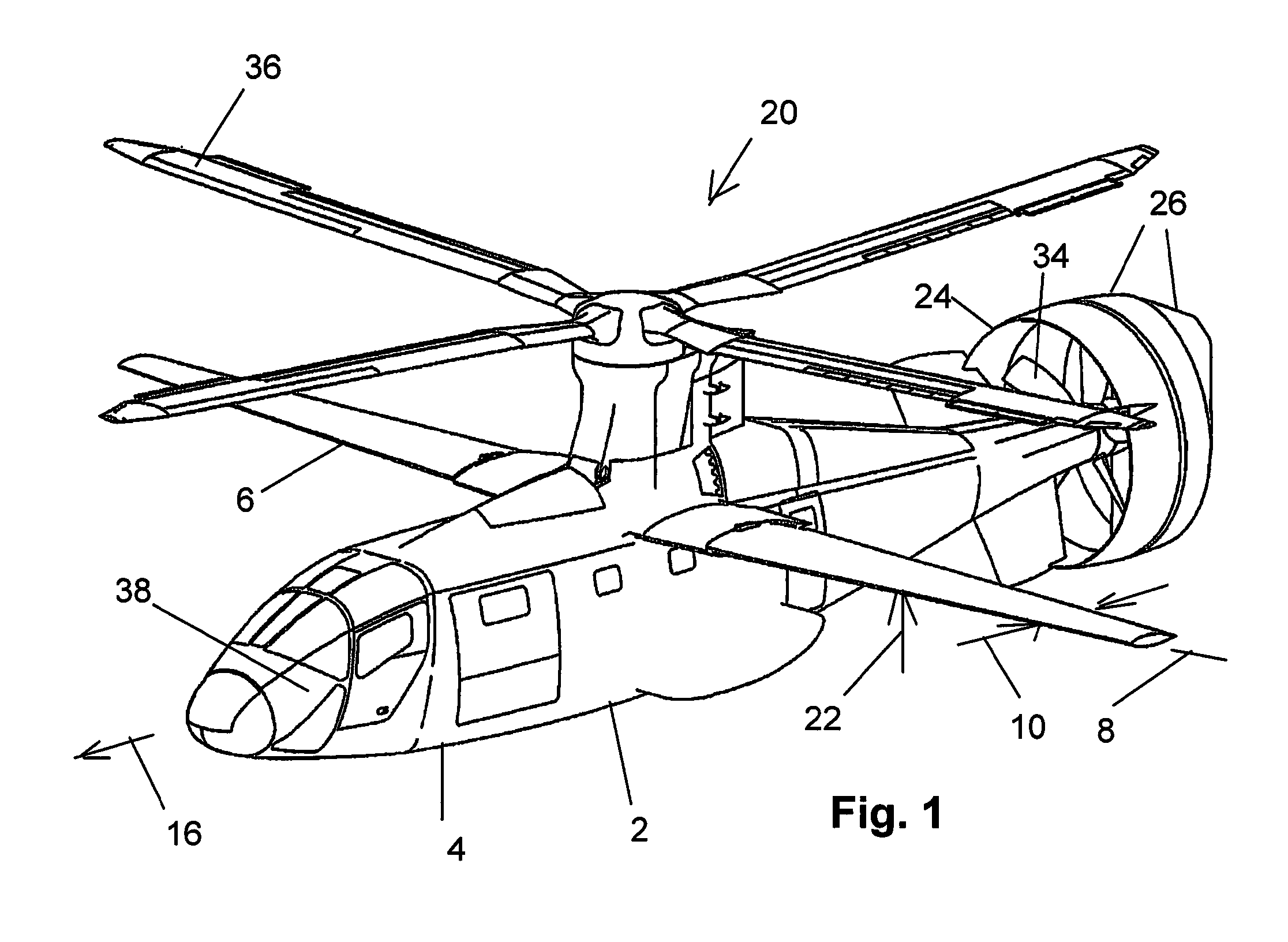 Compound aircraft with autorotation