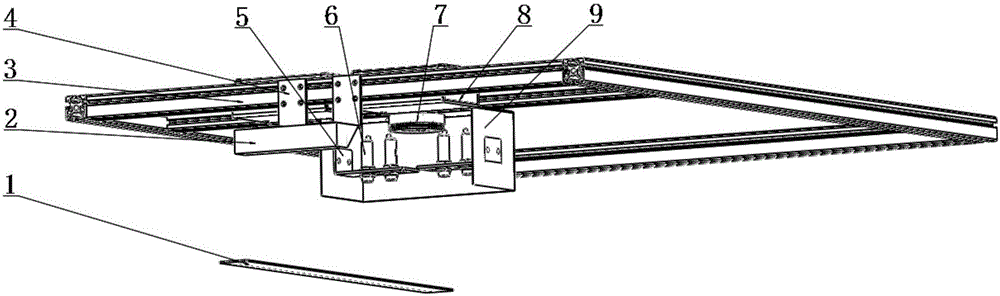 Magnetic and optical guide-based composite navigation device suitable for converter valve hall