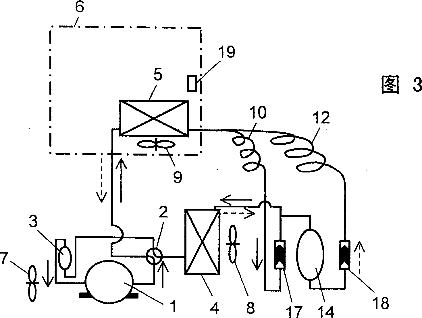 Cooling and heating system,freezer using said system and automatic vender