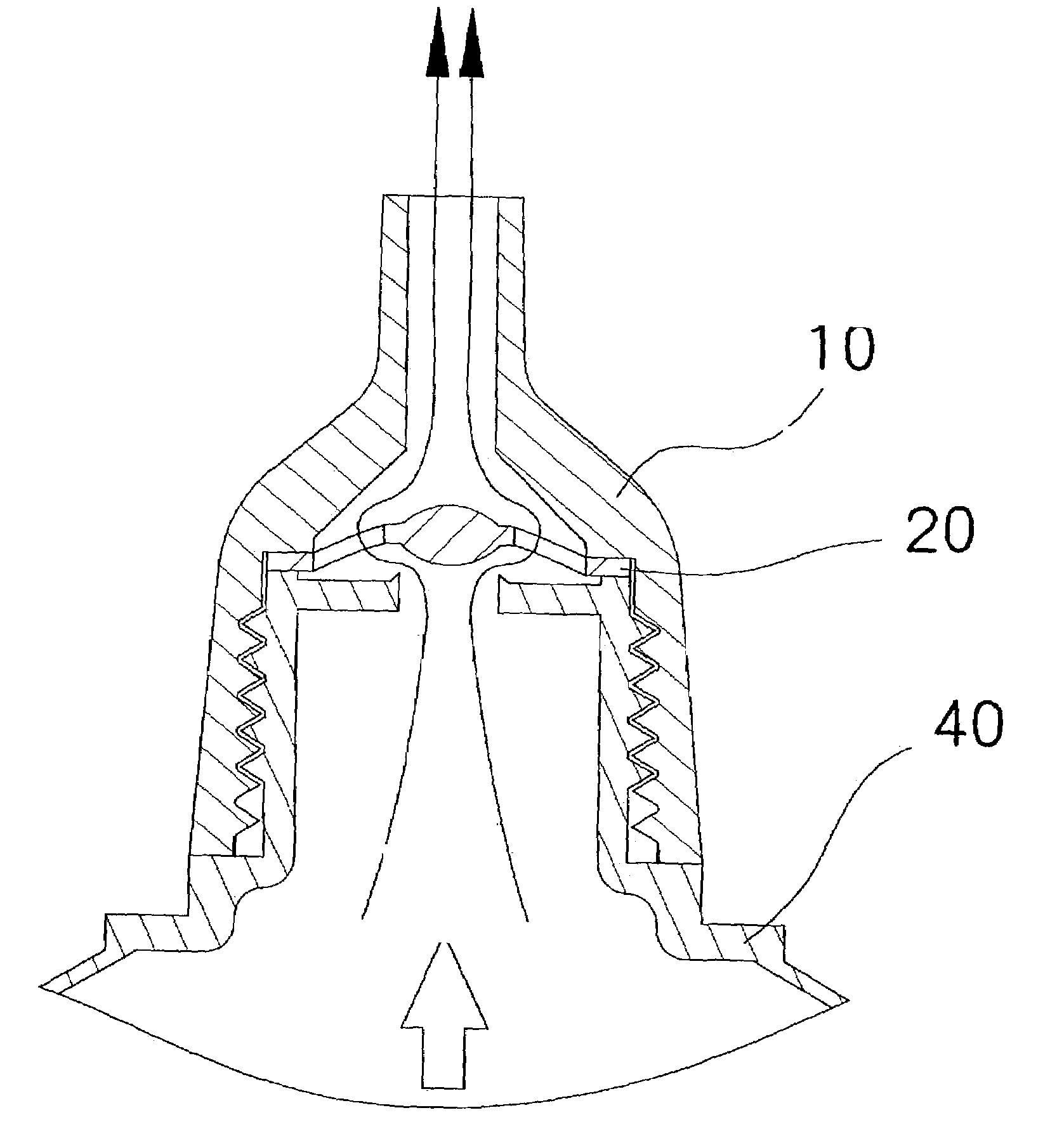 Valve mechanism for tube-type fluid container