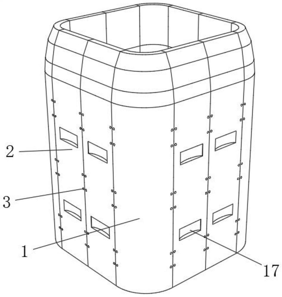 Splicing type anti-collision barrel