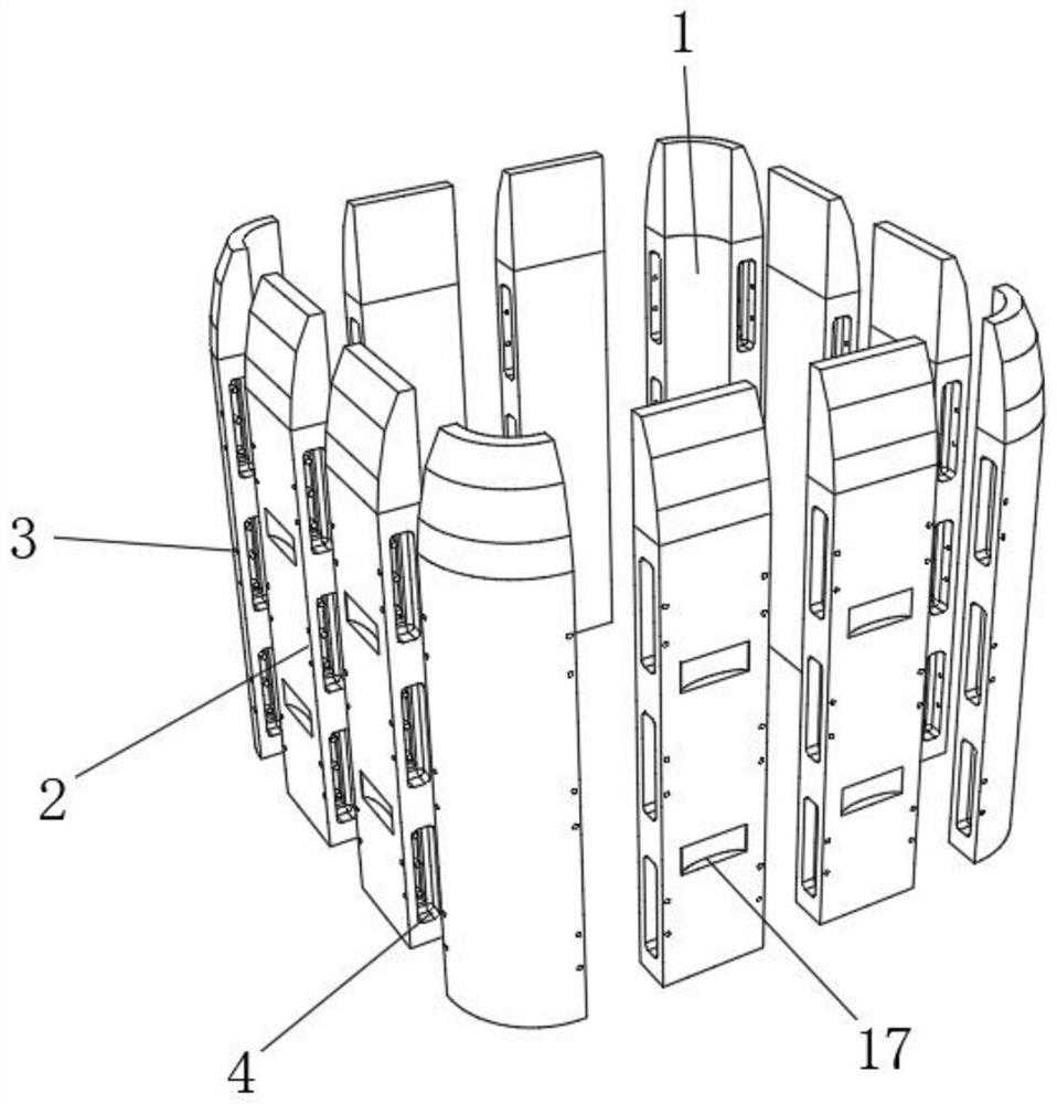 Splicing type anti-collision barrel