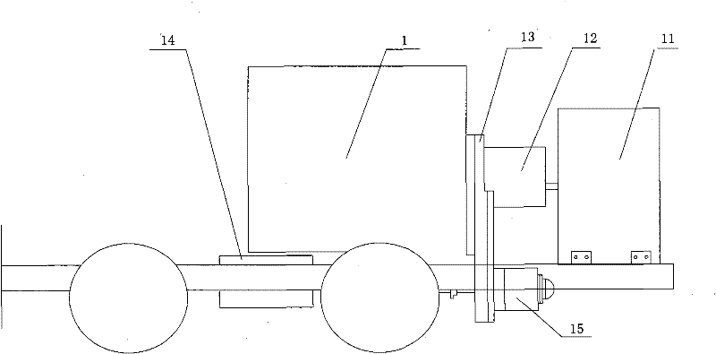 Power distribution device used for orchard sprayer