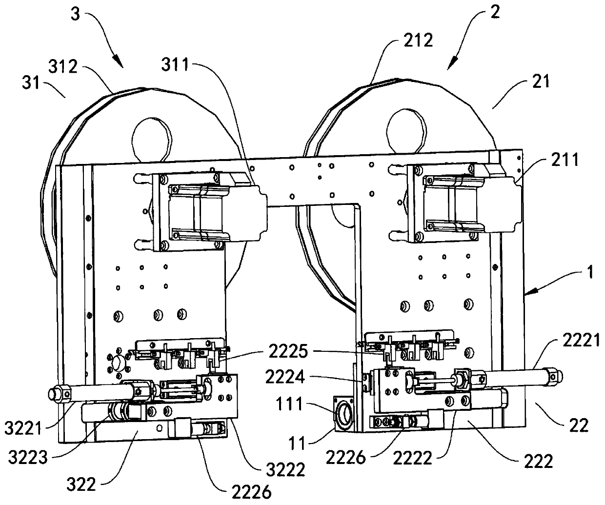 Material belt transporting device and transporting method