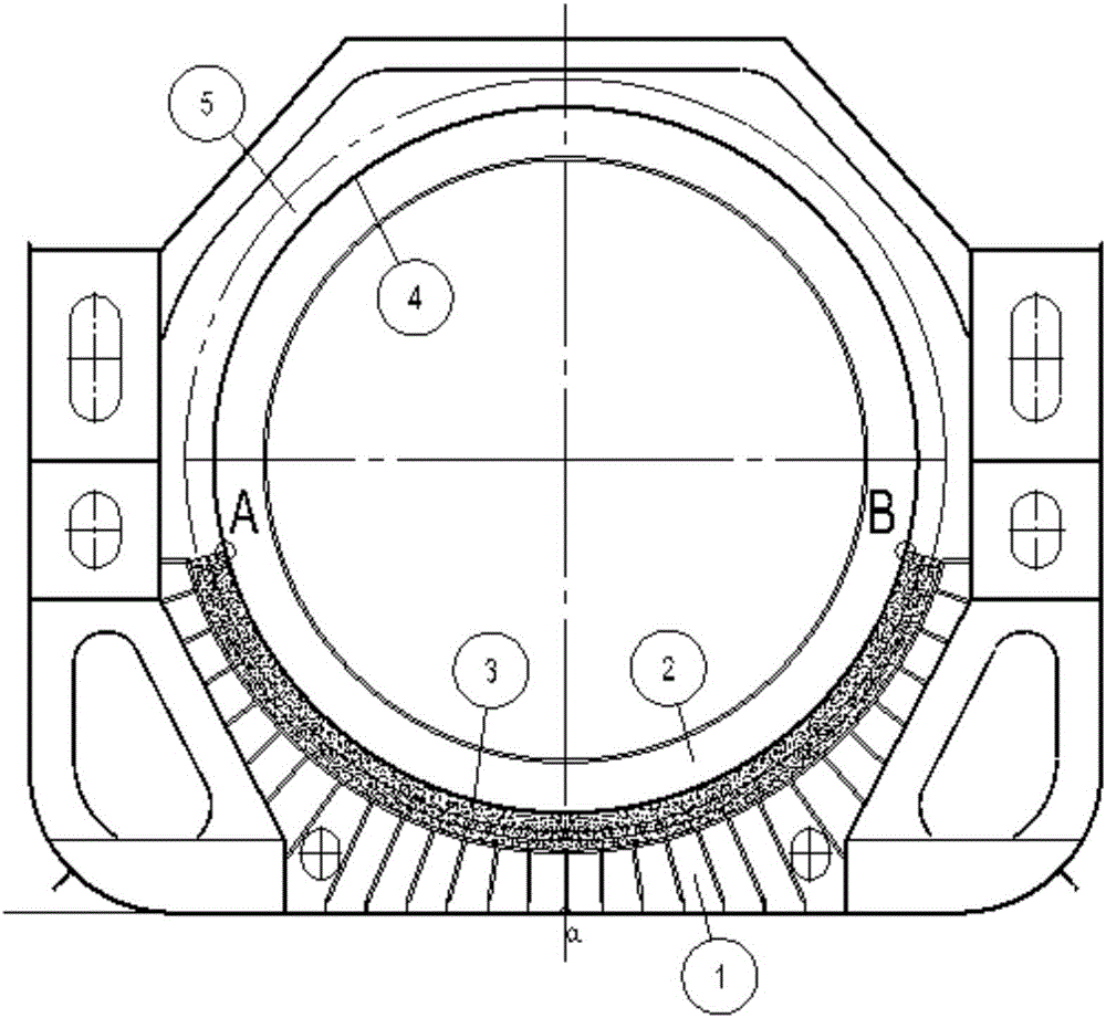 Marine supporting device for independent liquid tank