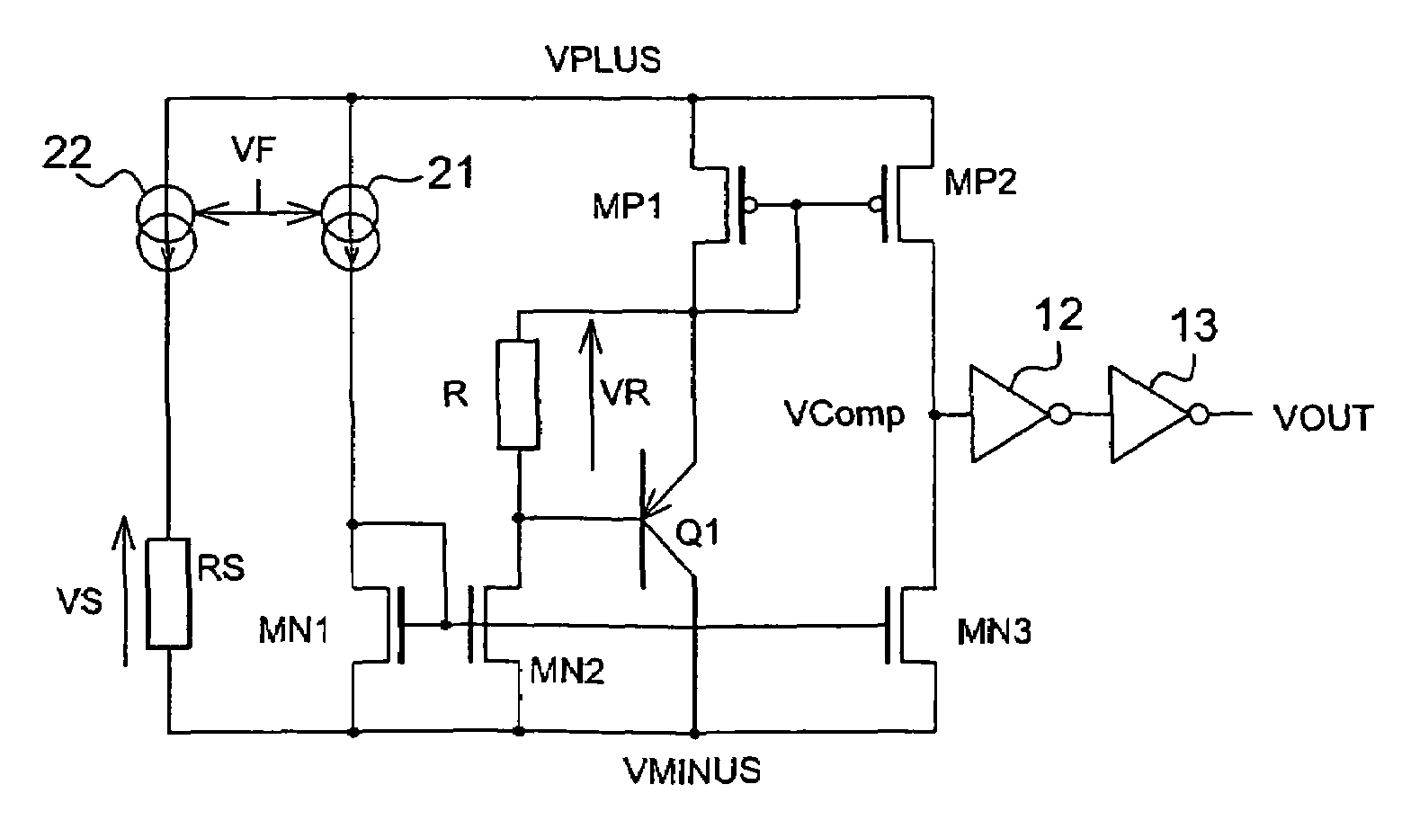 Temperature detection cell, and method to determine the detection threshold of such a cell