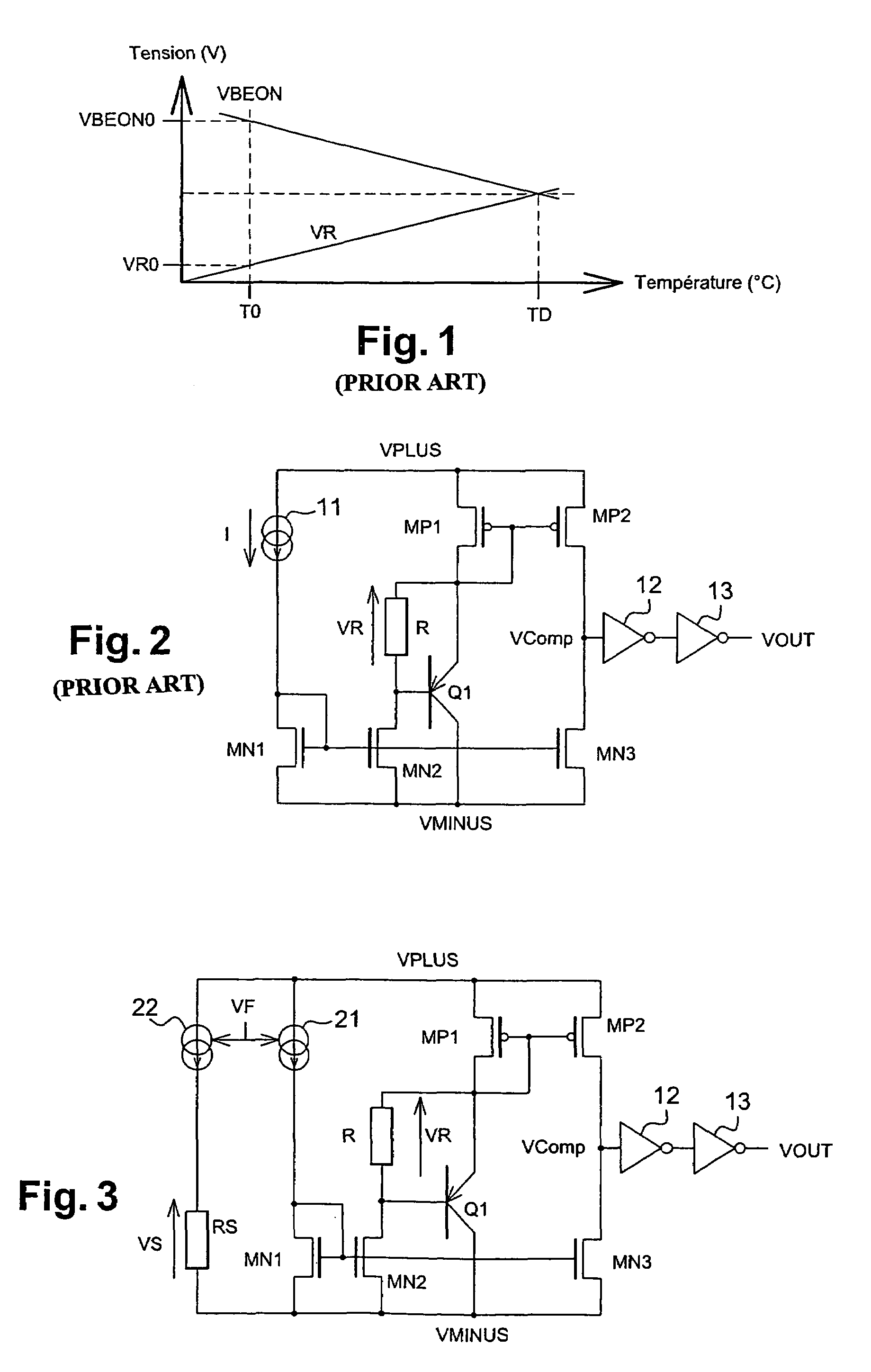 Temperature detection cell, and method to determine the detection threshold of such a cell