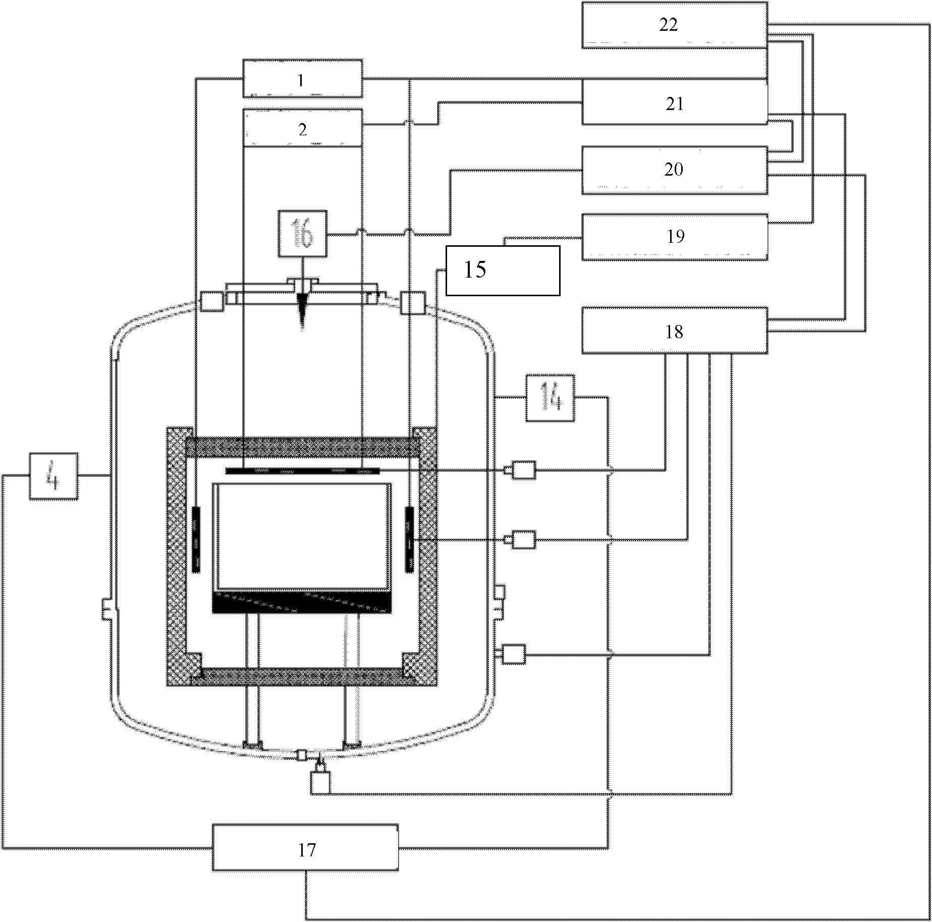 Heating control system and method based on top separated control polycrystalline silicon ingot casting furnace