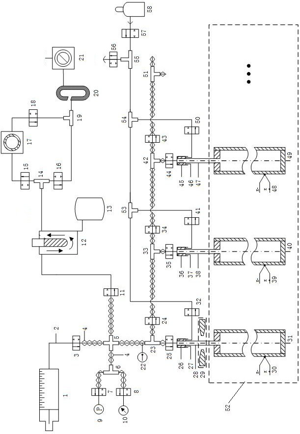 An automatic multi-heat pipe vacuum quantitative working medium charging system