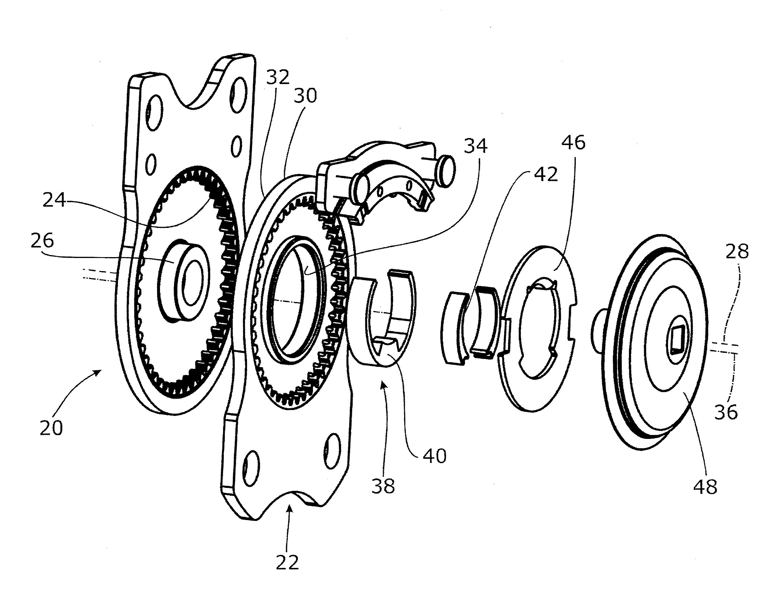 Eccentric joint fitting for a vehicle seat