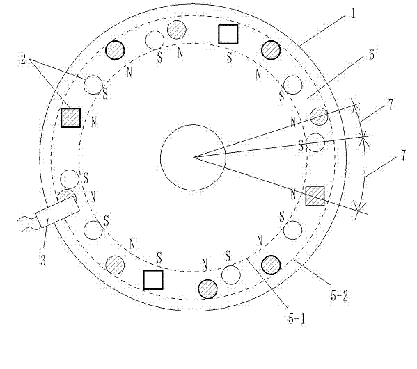 Motorized bicycle having sensor with multiple magnets uneven in position and magnetic flux in casing