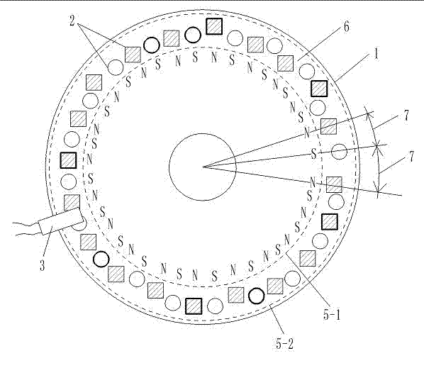 Motorized bicycle having sensor with multiple magnets uneven in position and magnetic flux in casing