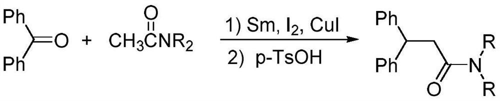 A kind of synthetic method of n,n-dialkyldiphenylpropanamide