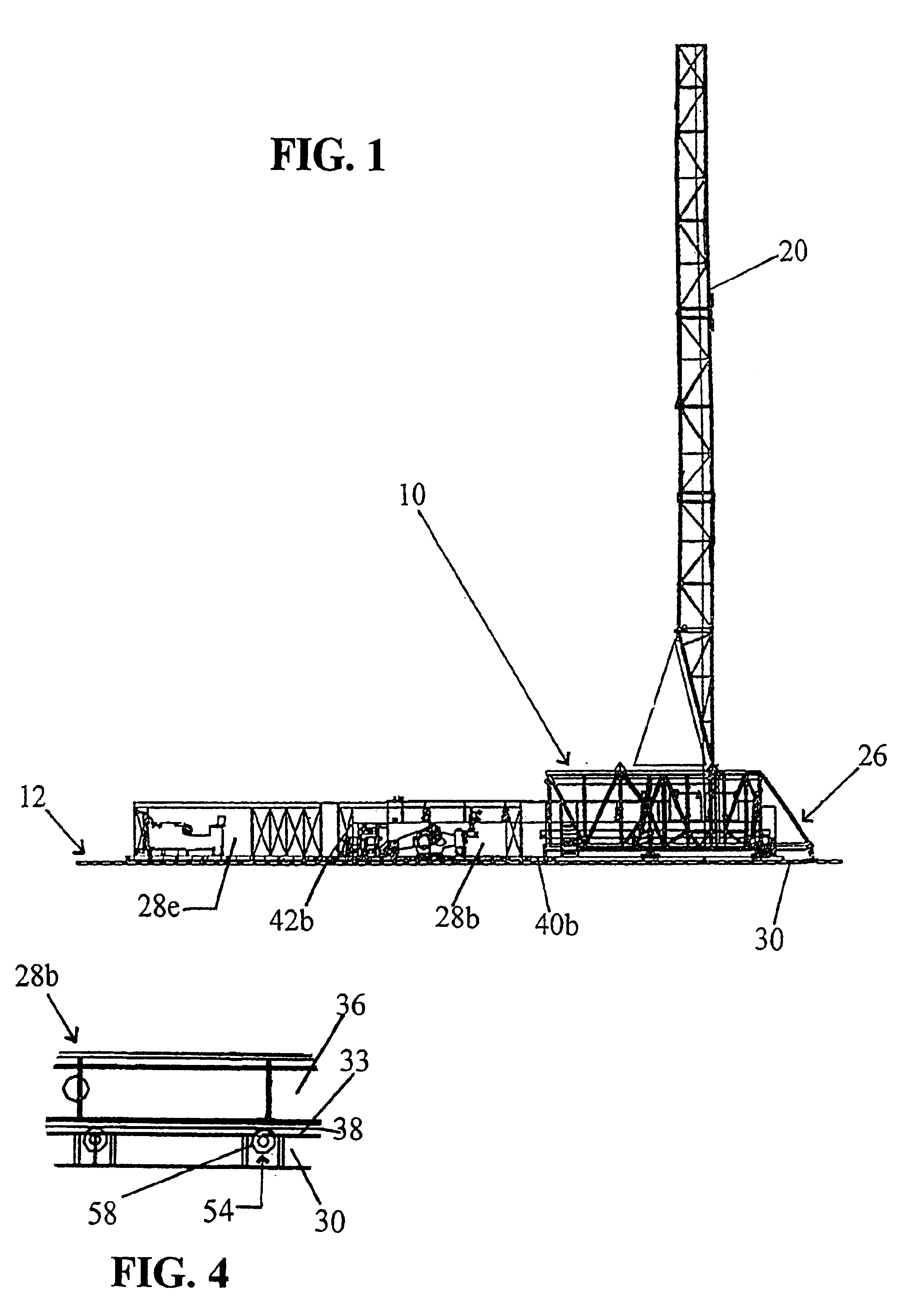 Method and apparatus for interconnected, rolling rig and oilfield building(s)