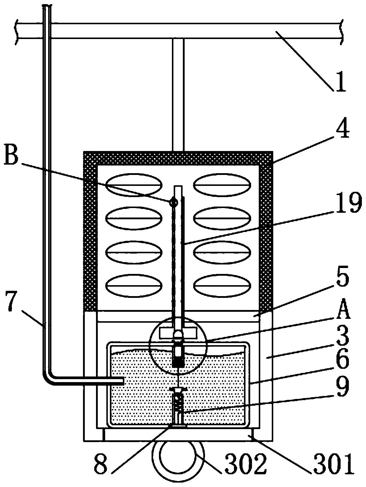 Freshwater clam cultivation device for small watershed sewage government