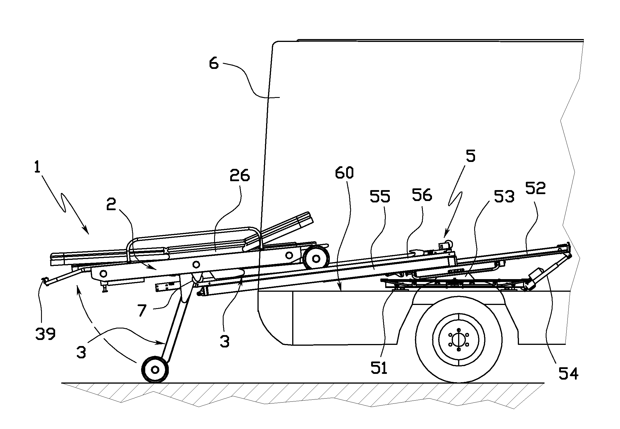 Stretcher and a patient transport system