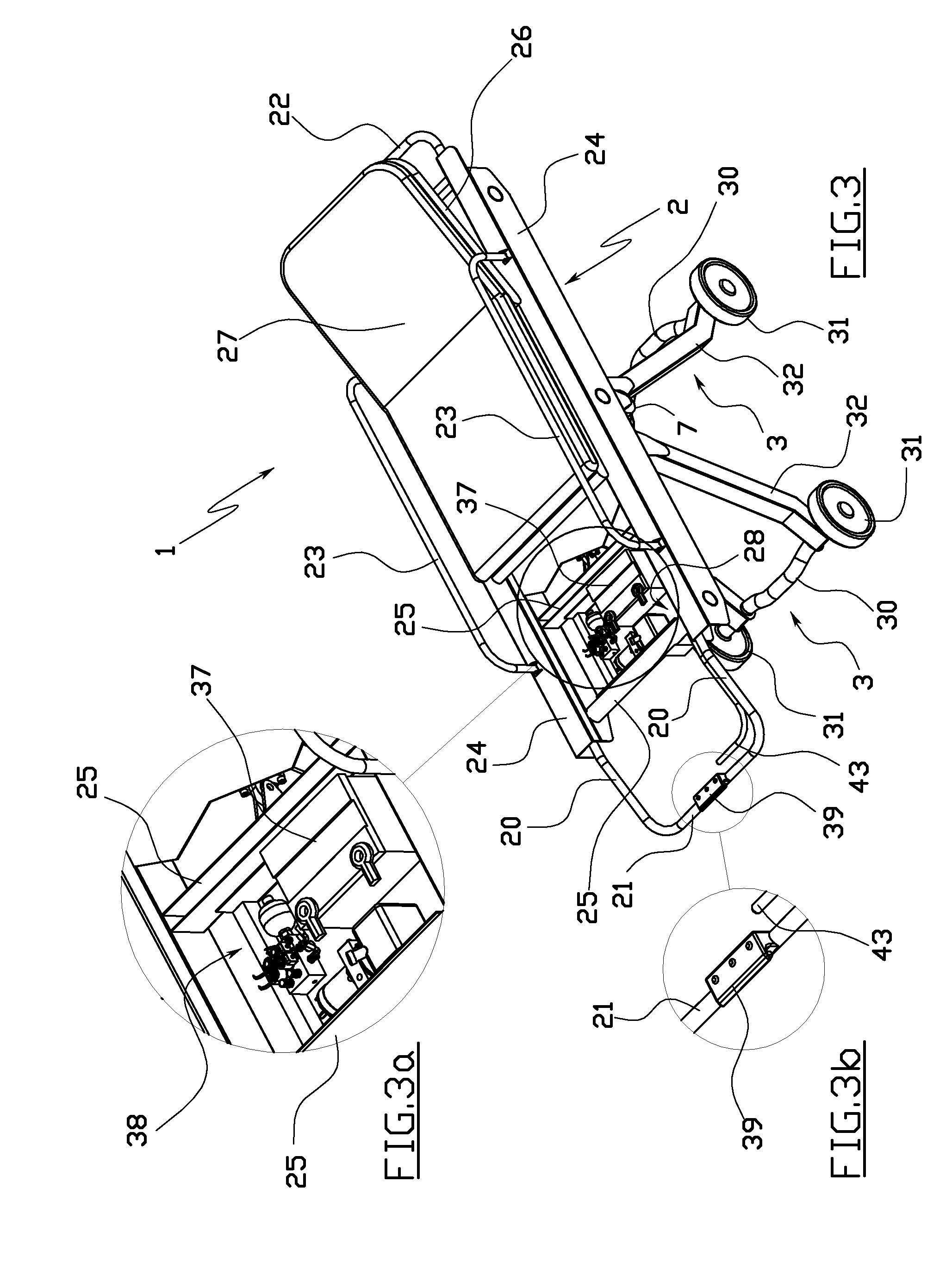 Stretcher and a patient transport system