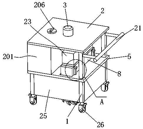 Environment-friendly cleaning device and method for highway construction site