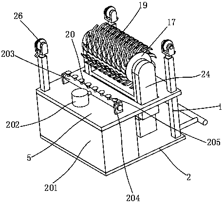 Environment-friendly cleaning device and method for highway construction site