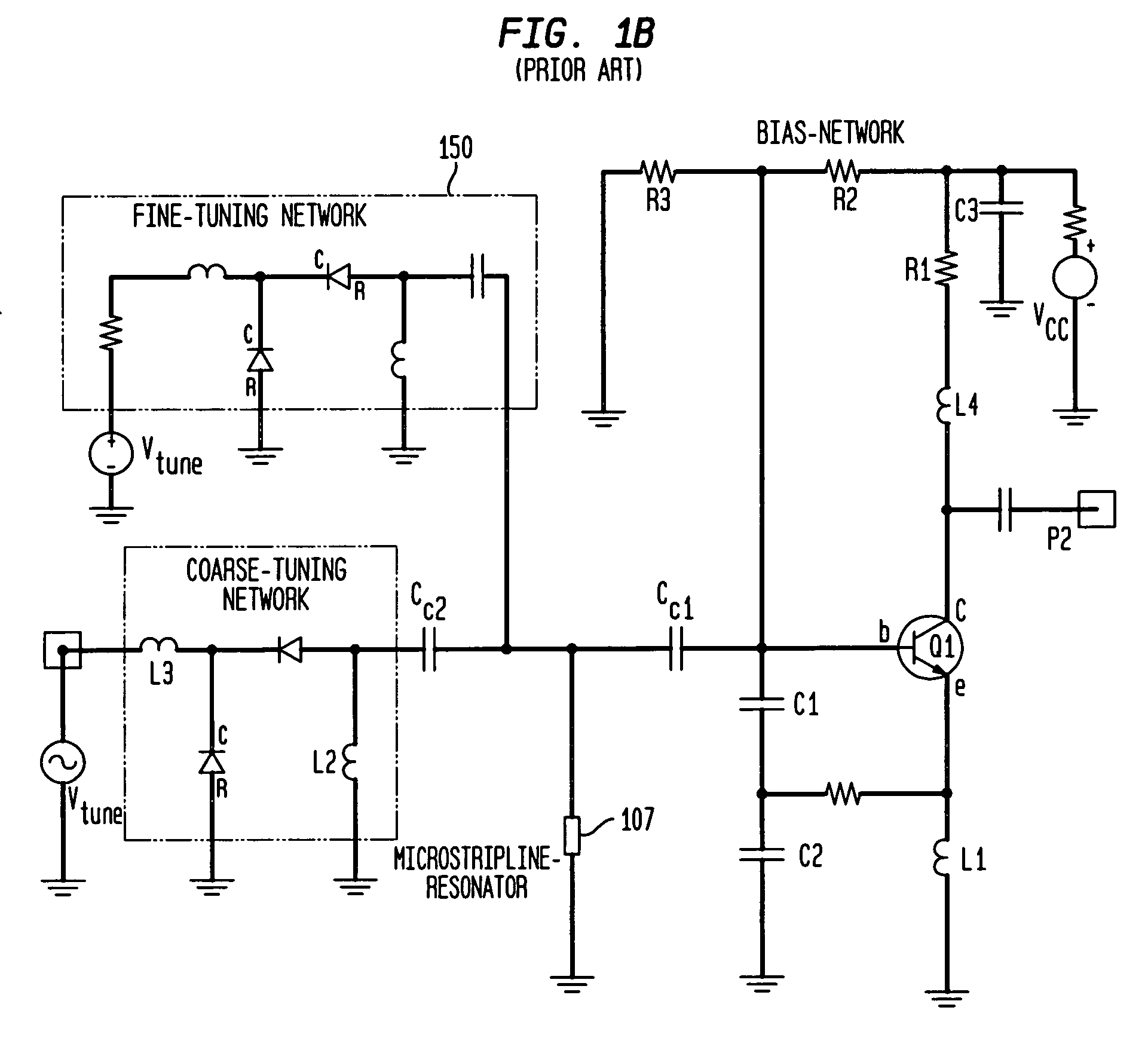 Low noise, hybrid tuned wideband voltage controlled oscillator