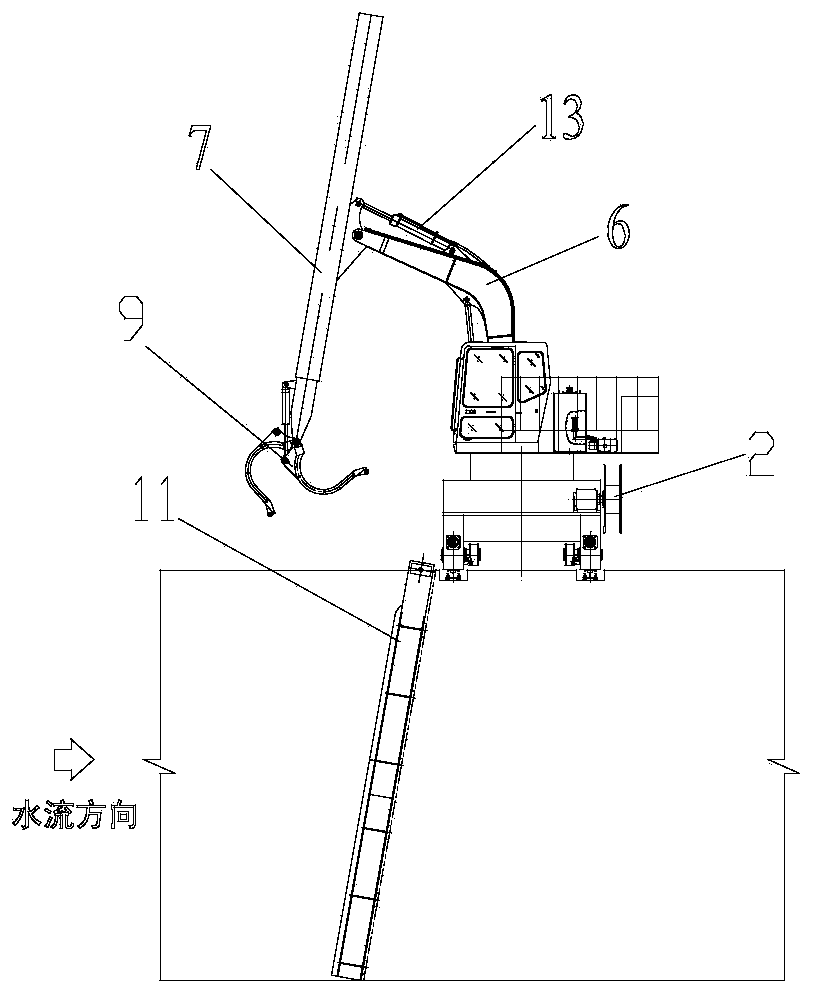 Digging-rake-type rotary trash removing machine