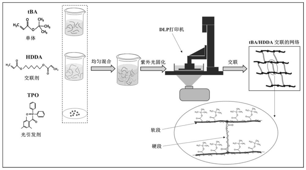 A photosensitive resin preparation, shaping and driving method for 4D printing