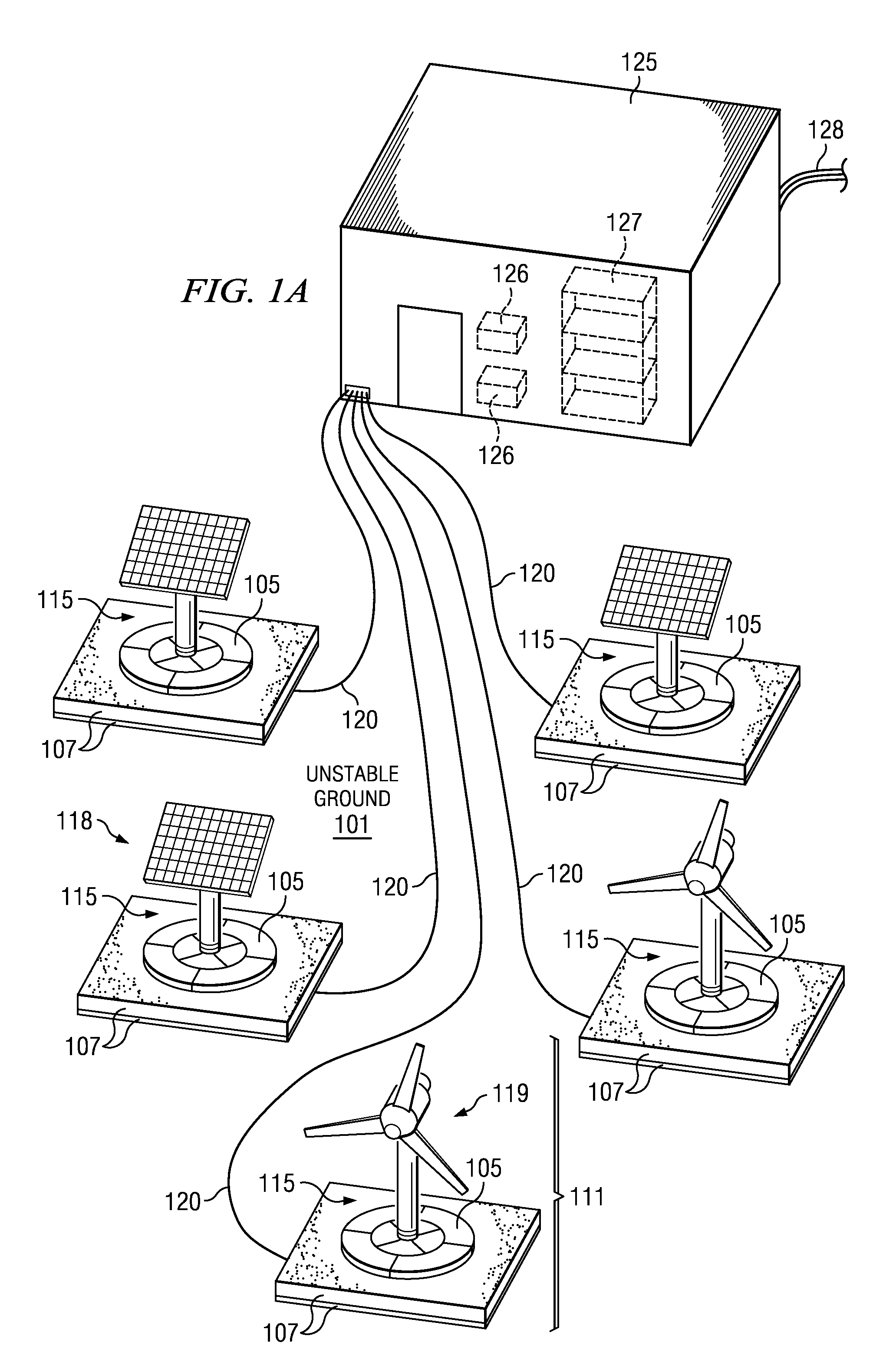 Segmented ballast base support structure and rail and trolley structures for unstable ground