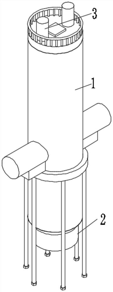 High-efficiency mixing and stirring device for producing sewage treatment agent