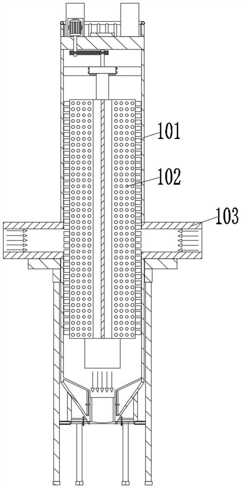 High-efficiency mixing and stirring device for producing sewage treatment agent