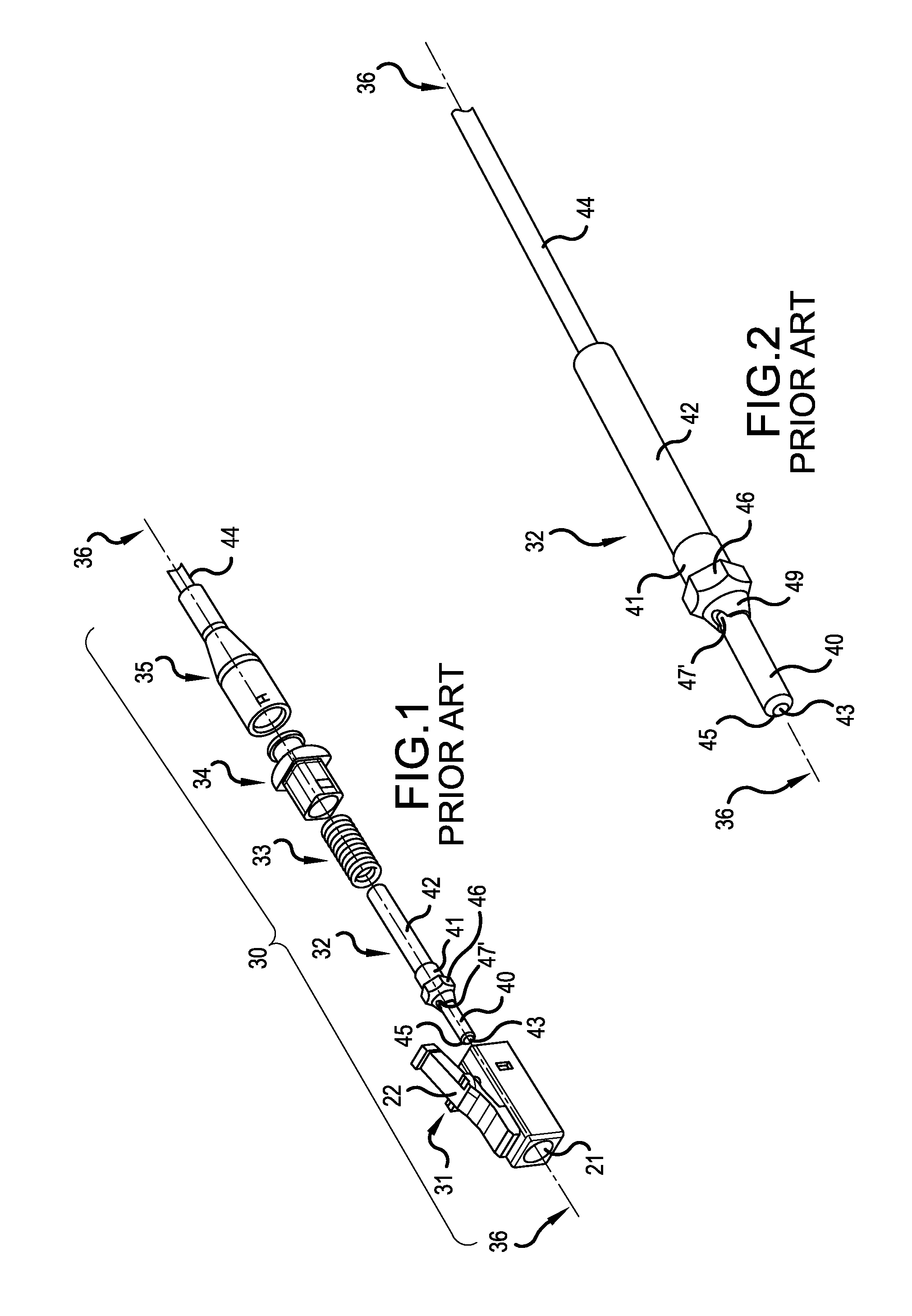 Connector for multiple core optical fiber